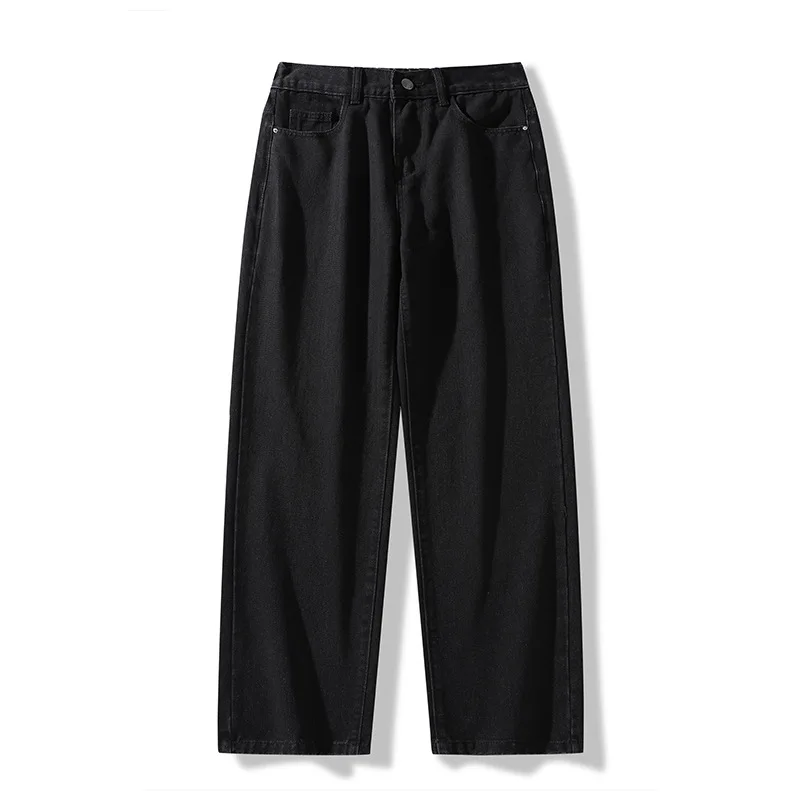 Celana Jeans Pria Model Lurus Longgar Gaya Hong Kong Trendi Serbaguna Musim Gugur Diskon Besar Kasual