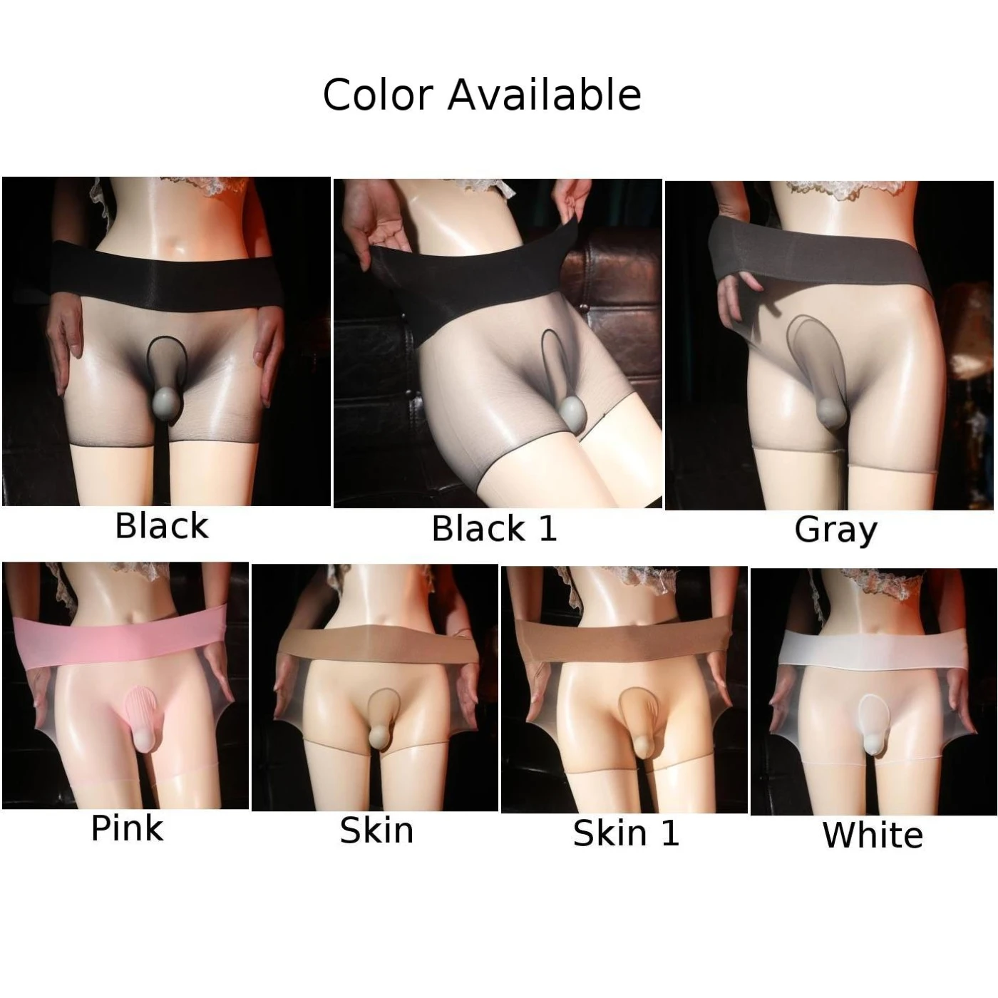 Sexy Men Underwear Ultra Sheer High Waist Briefs Sheath Trunks Panties Lingerie Deep Crotch Seamless Men\'s Flat Angle Stockings