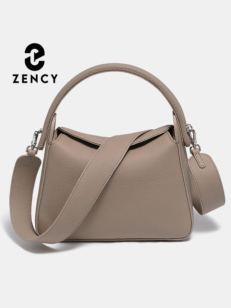 Zency New Women\'s Simple Luxury Brand Solid Color Pillow Bag Designer Leather Handbag Crossbody Top-handle Bags For Shopper