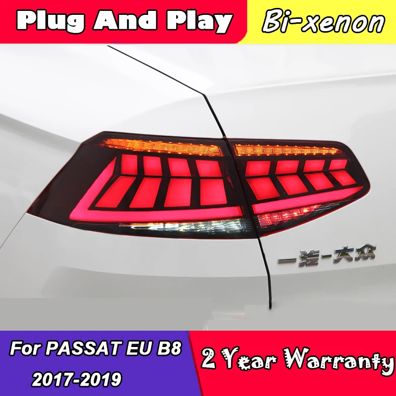 4 pieces LED Taillight Back Rear Lamp For Passat B8 Euro With Dynamic Turning Light