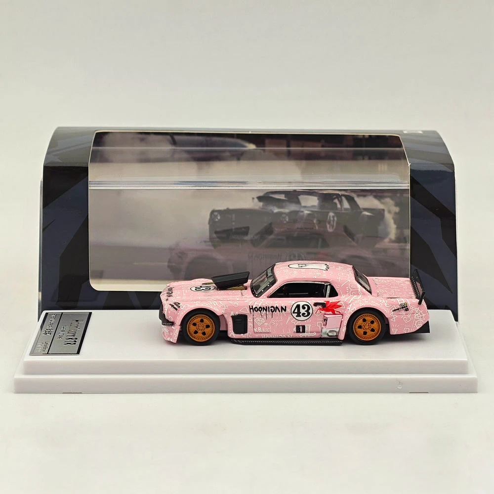 SW 1:64 1965 Mustang Hoonicorn RTR #43 Coupe Sports Diecast Models Car Limited Collection Auto Toys Gift Pink