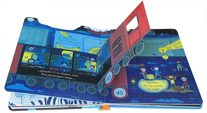 Usborne Peep Inside Night Time, Children's books aged 3 4 5 6, English picture books, 9781409564010