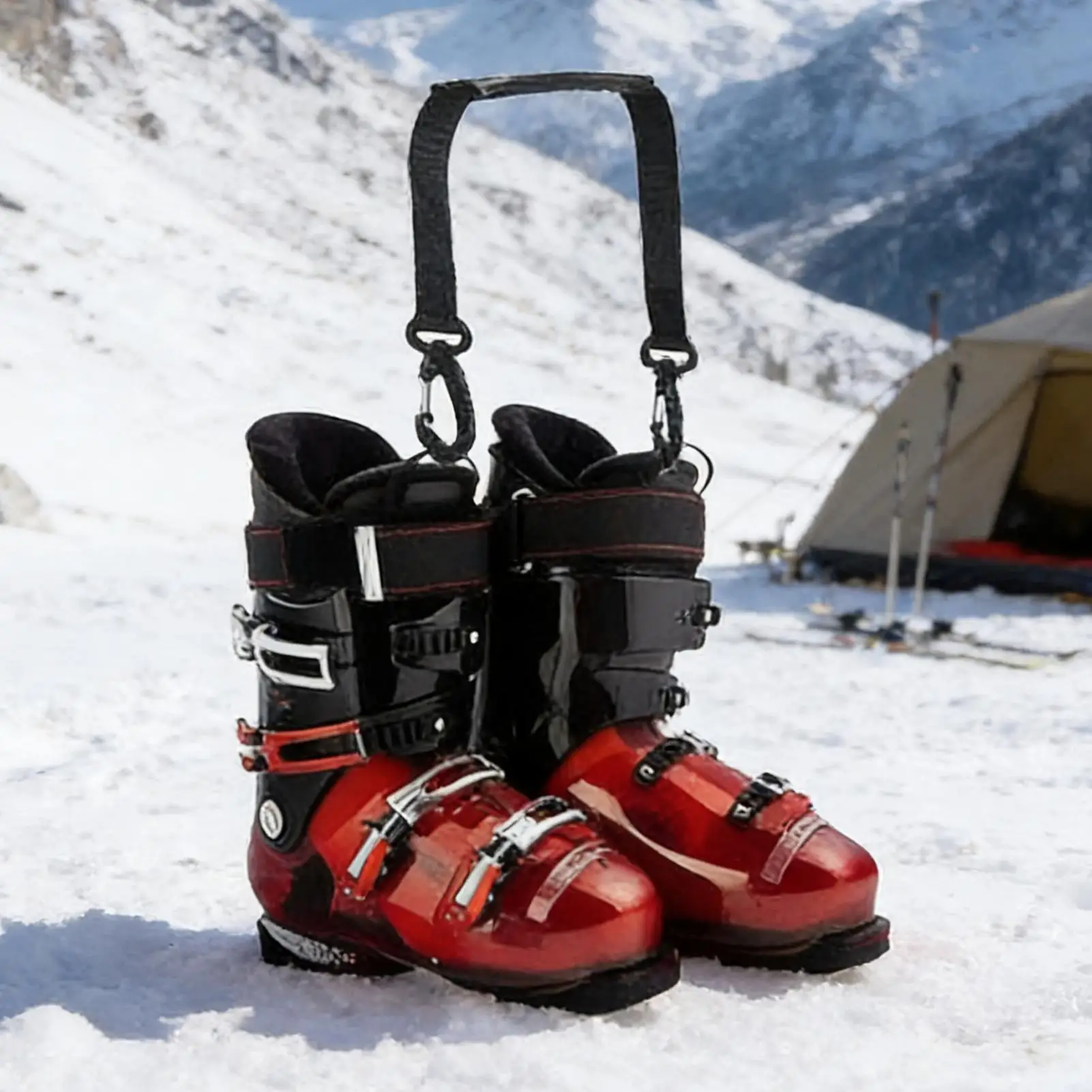 

Нейлоновая тесьма для лыжных ботинок, удобная ручка для обуви, крючок для уличных кроссовок, шнурки для лыжных ботинок, ремни для переноски лыжных ботинок