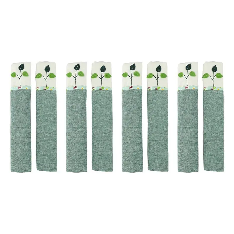 

AT02-4 Пара хлопковых чехлов для дверных ручек, практичные защитные накладки для ручек холодильника с двойными дверями, для дома