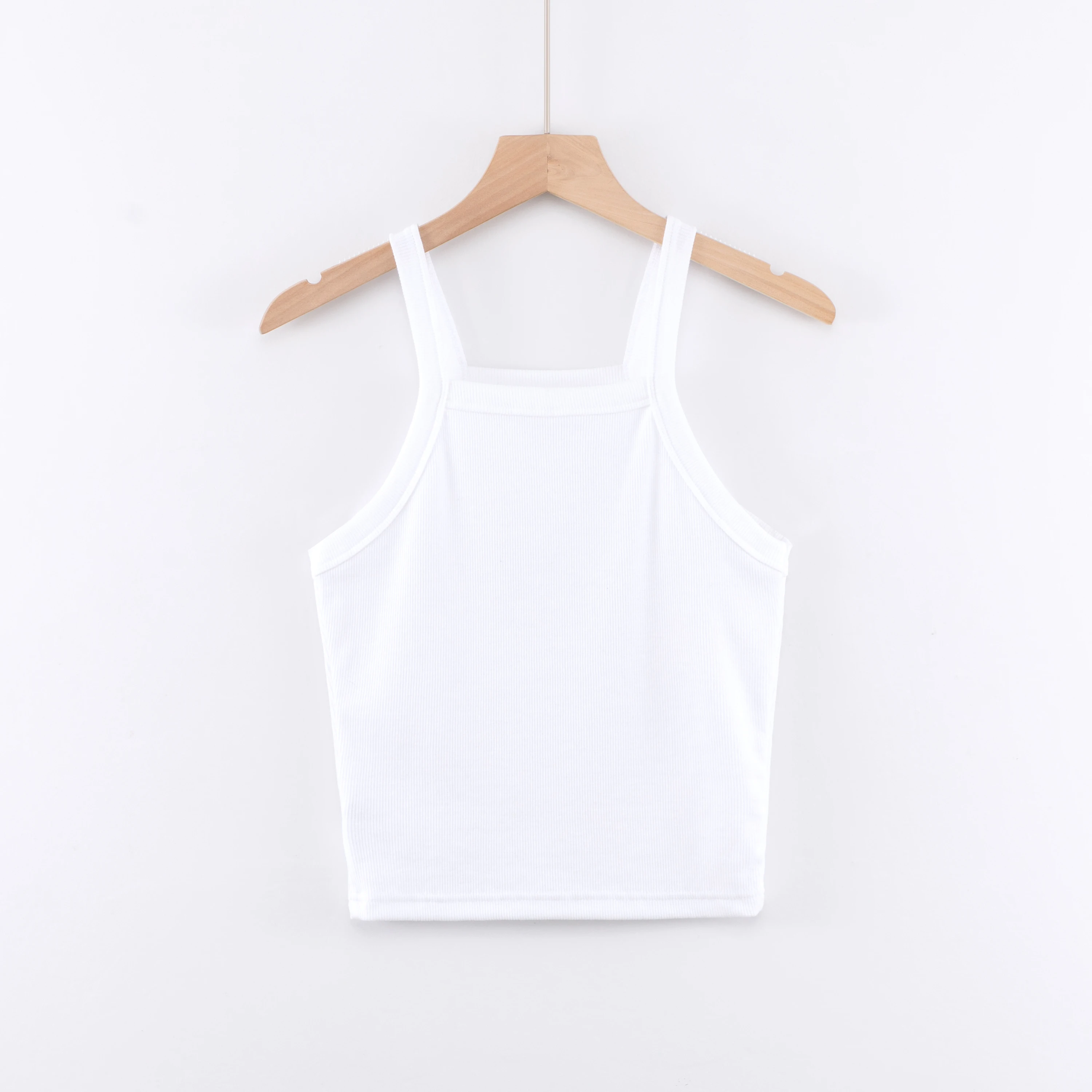 Slim Fit Open Umbilical Strap Top Women's Simple Street Sle Vest Strapl Top for Young Women in Their Late Twenties