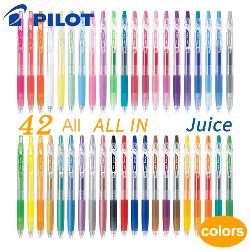 

Японская гелевая ручка PILOT Juice, полный набор из 42 цветов LJU-10EF 0,5 мм 0,38 мм для студентов, письма, рисования, школьных канцелярских принадлежностей