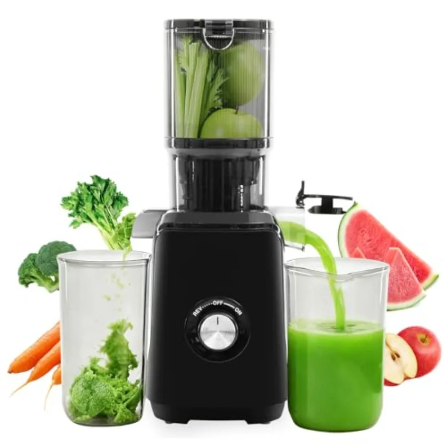

Cold Press Juicer Masticating Juicer Machines with Wide Feed Chute High Juice Yield and Easy to Clean for Whole Vegetables Frui
