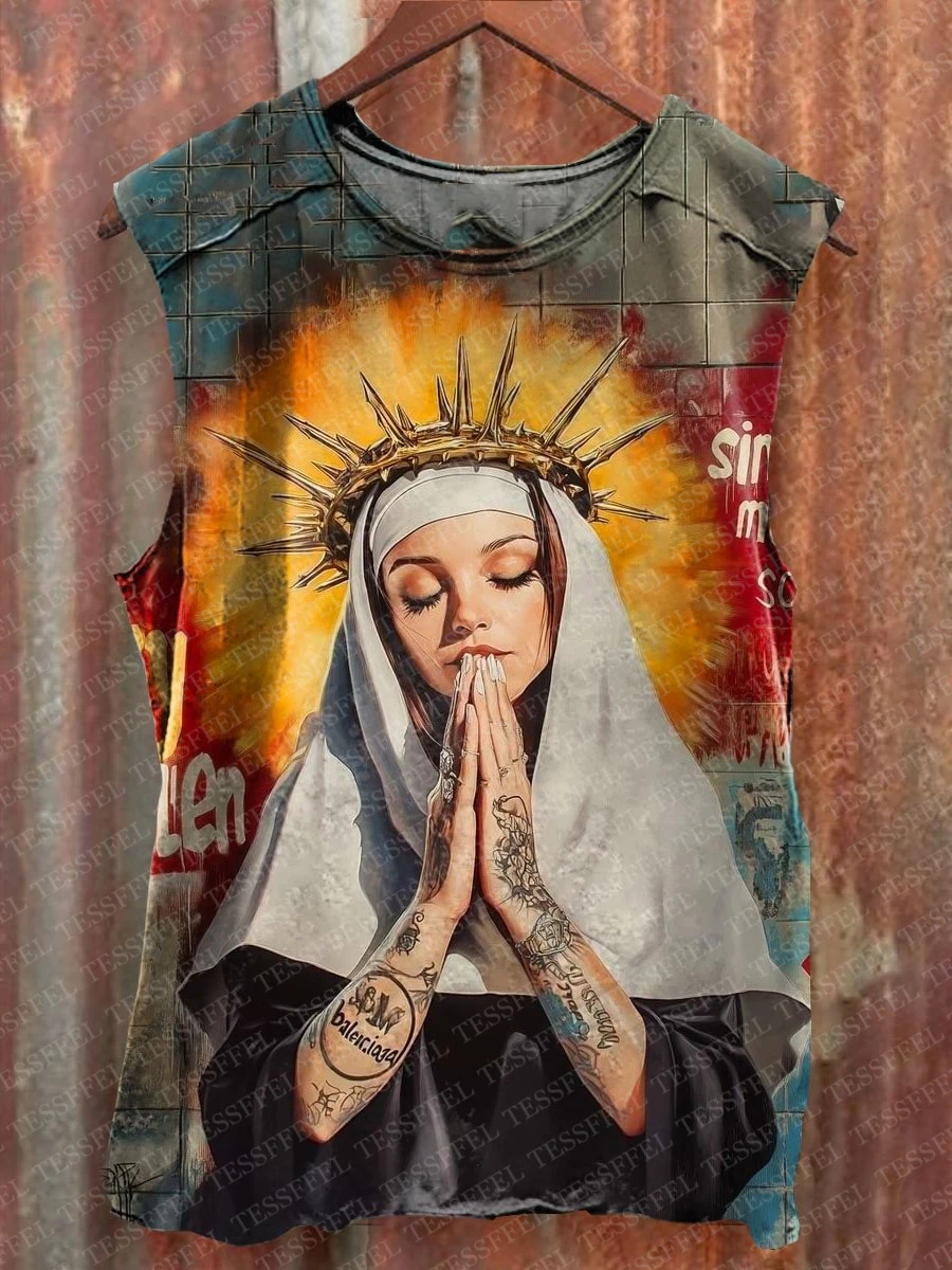 

NewFashion Hip Hop Graffiti Men's Wide Shoulder Vest Tattoo Retro Vintage 3DPrint Summer Harajuku Casual Sleeveless Tank Top A1