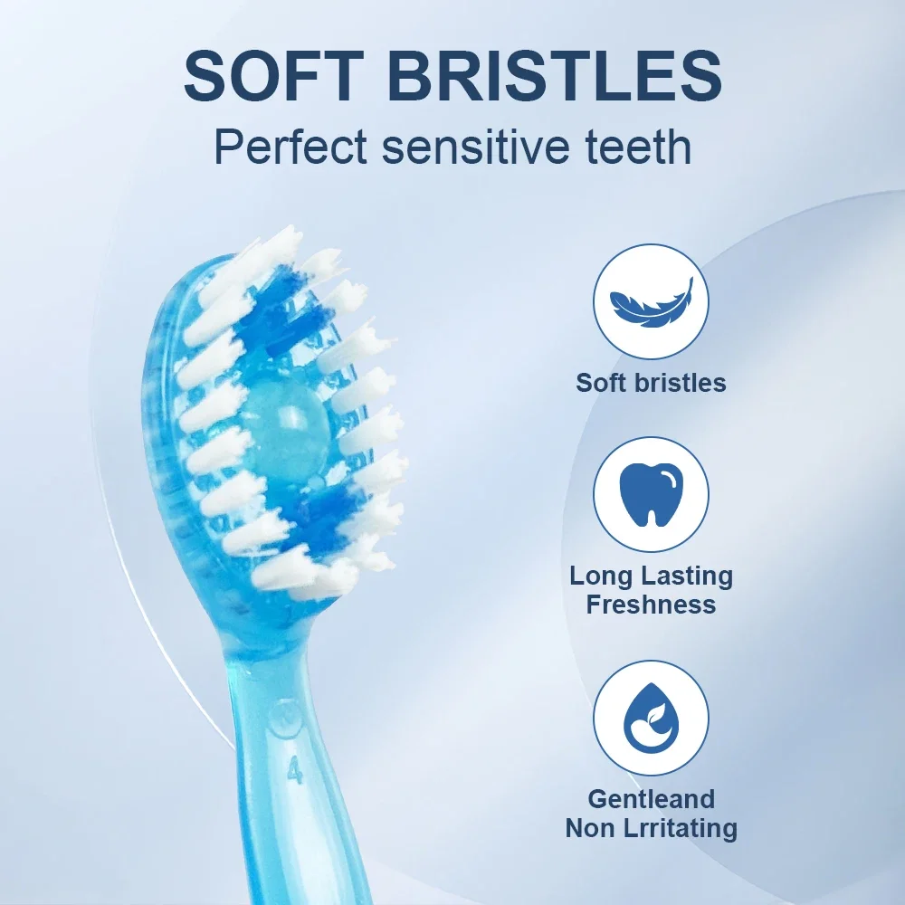 48pcs Portable Travel Toothbrush Mini Exploded Bead Toothbrush Toothpaste Floss Toothpick Tongue Scraper 5in1 Oral Care Tools