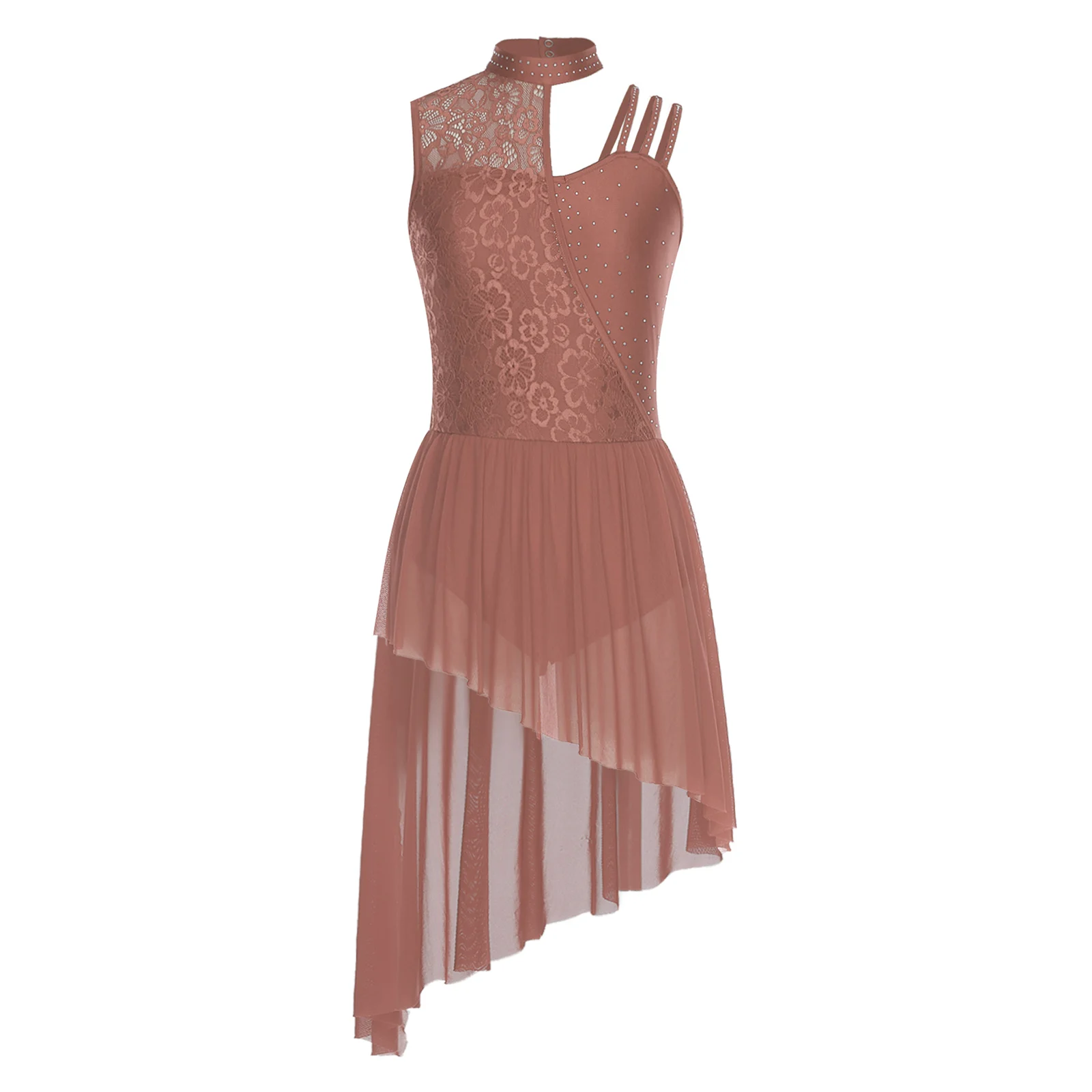 المرأة الحديثة الغنائية ملابس رقص الجمباز فستان الأزهار الدانتيل الراين فساتين الباليه الشكل التزلج الفالس اللاتينية تشا تشا Dancewear