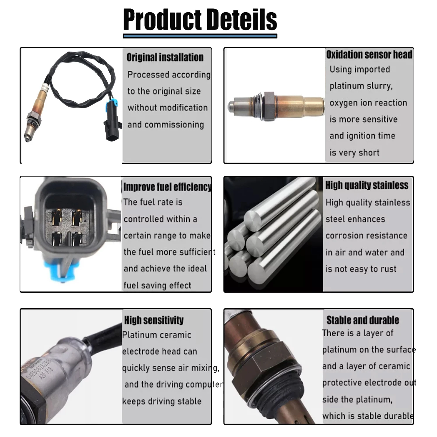 0258006967 New Lambda Probe O2 Oxygen Sensor 5DA0188G1 For FAW Besturn X80 Haima 3 1.8L BYD F3R 1.5L 2007-2010 5DA0-18-8G1