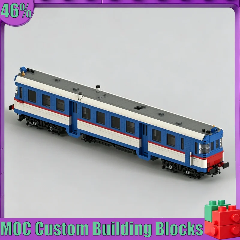 

1109PCS MOC Italian Railcar FS ALn 668 Train Model Custom Puzzle DIY Creative Assembly Educational Toy Collection Display Gift