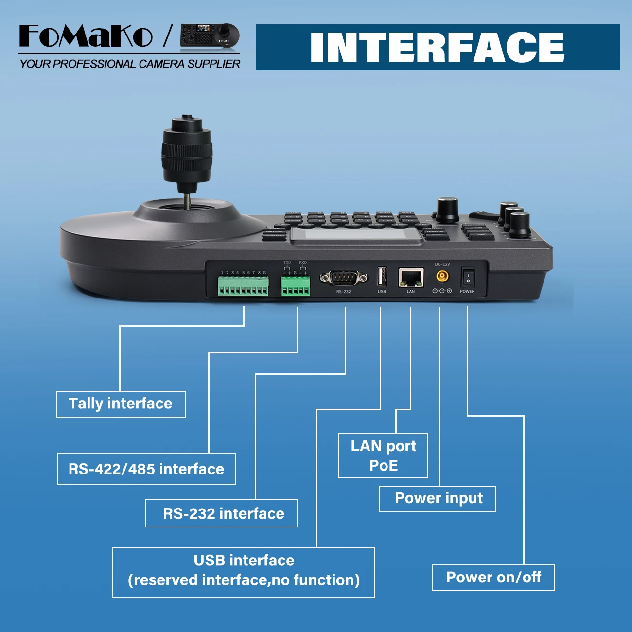 FoMaKo NDI PTZ Camera 30X Bundle HDMI 3G-SDI IP PoE HDMI PTZ Camera for Church Worship(3pcs)+NDI PTZ Controller (KN30Ax3+KC608N)