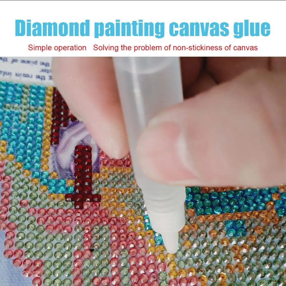 3/6Pcs Diamond Painting Glue Non-toxic 6ml Bottled Diamond Embroidery Glue Cross Stitch Glue for Artwork Craftwork Painting