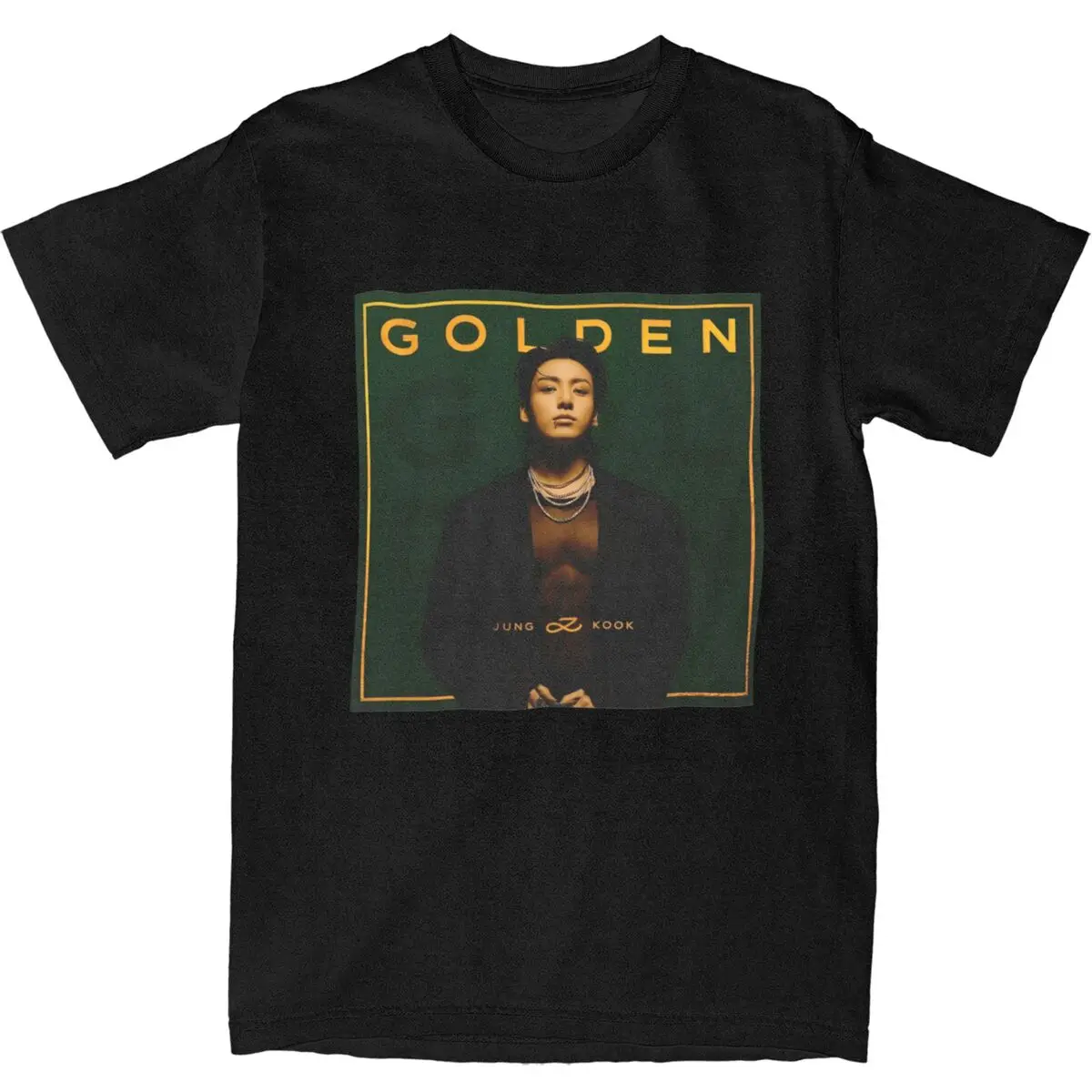 Men Golden Jungkooks Poster T Shirts 100 Cotton Tops Summer Y2K Casual Short Sleeve T-Shirt Leisure Casual Tee Shirt Plus Size