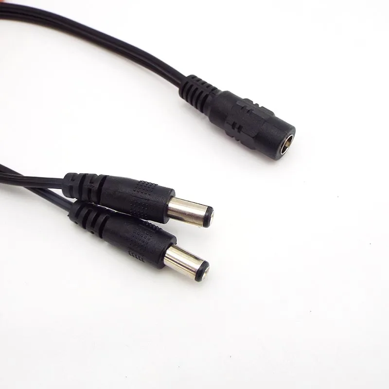 2 way DC Power adapter Cable 5.5mmx2.1mm 1 male to 2 female 2 Male Splitter connector Plug extension for CCTV LED strip light