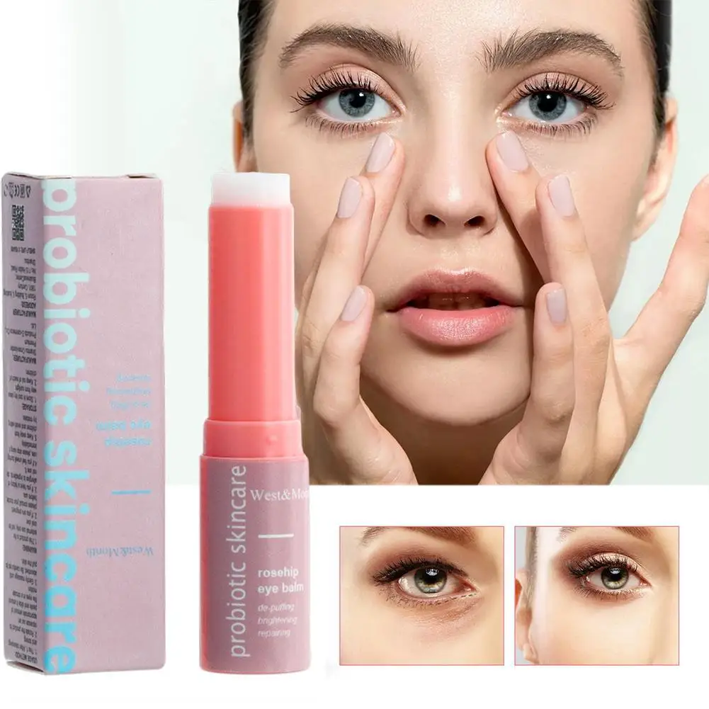 

Women Extra Renewing Rosehip Eye Balm Hydrating Eye Stick Lifting Moisturizing Balm Stick Fade Fine Lines Anti-Puffiness