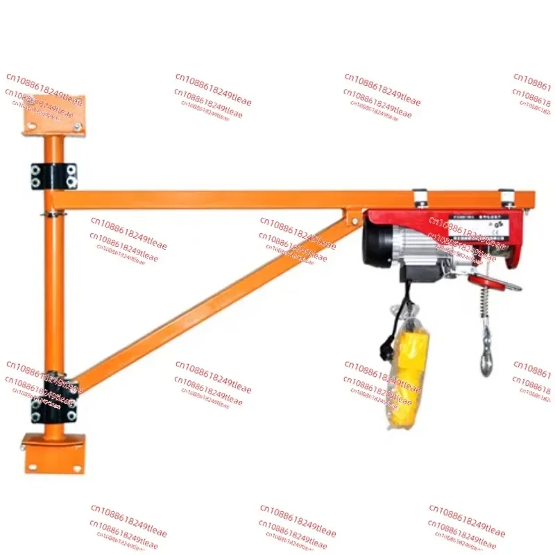 Miniature electric hoist 220V wall crane household decoration small lifting crane column bracket