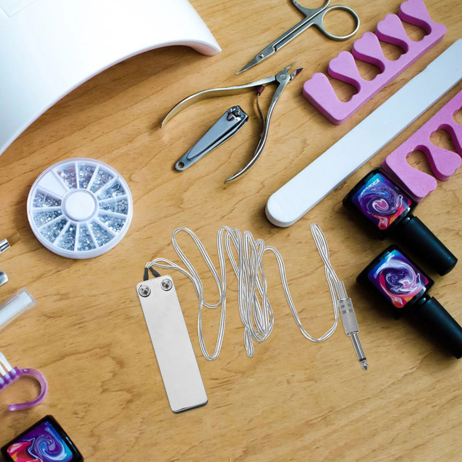 مفتاح دواسة القدم الوشم المعدني الفضي المربع للتحكم في القدمين لملحقات إمداد الطاقة لآلة الوشم