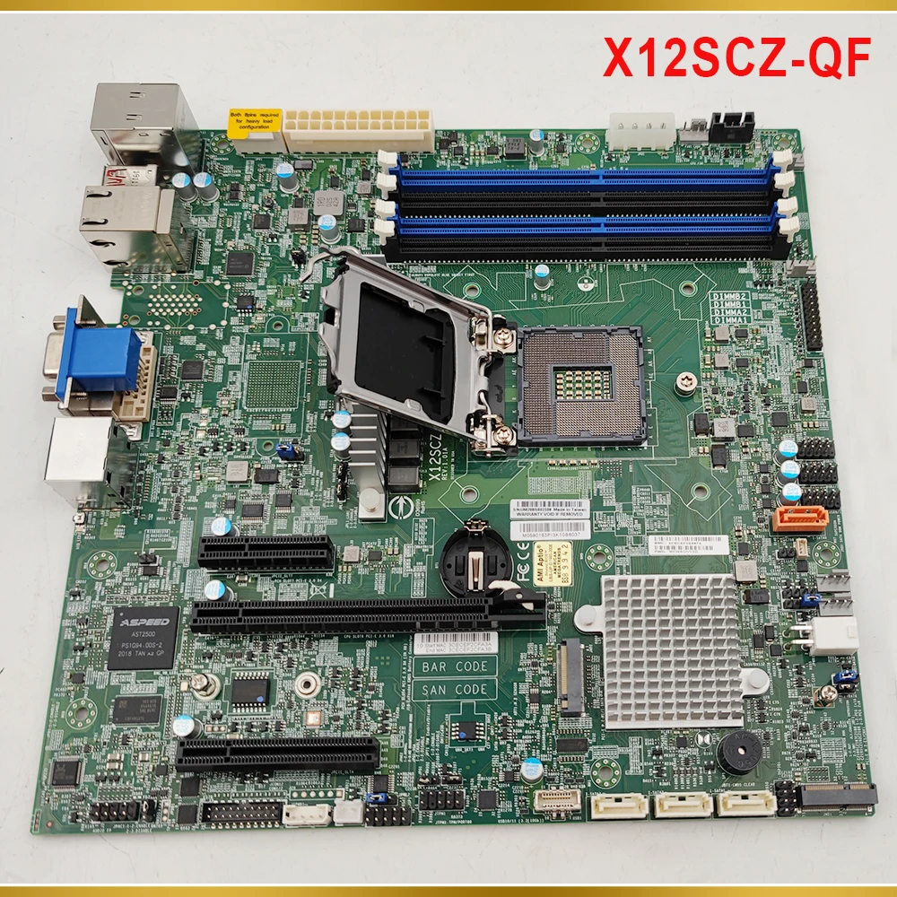 For SuperMicro Single-socket Server Motherboard LGA 1200 Q470 X12SCZ-QF