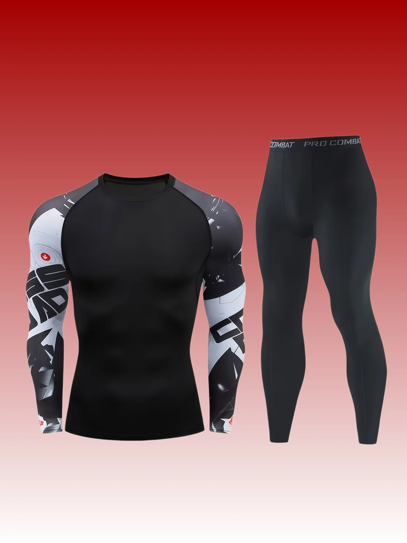 Men's Long Compression Underwear Base Layer Warm Sunscreen Tights for Winter Cycling Running Hunting Sports