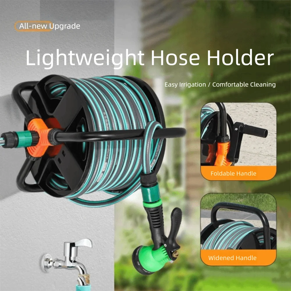 

Efficient Organizer Hose Storage Reel Heavy Duty Space Saving Hose Manager Sturdy Strong Load-bearing Capacity