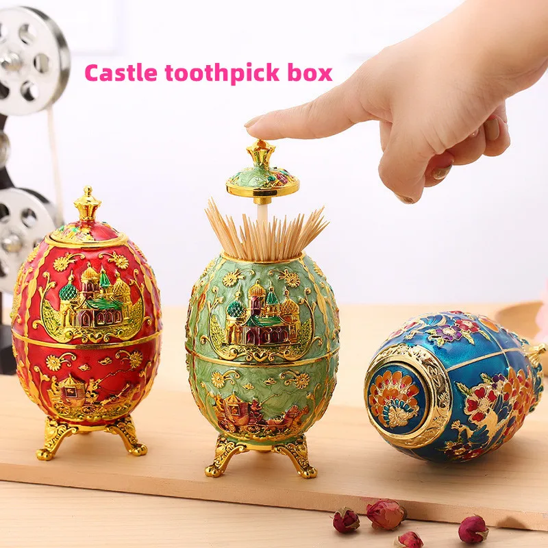 Nordic automatic push-type toothpick box household creative toothpick holder hotel restaurant fashion high-end toothpick holder