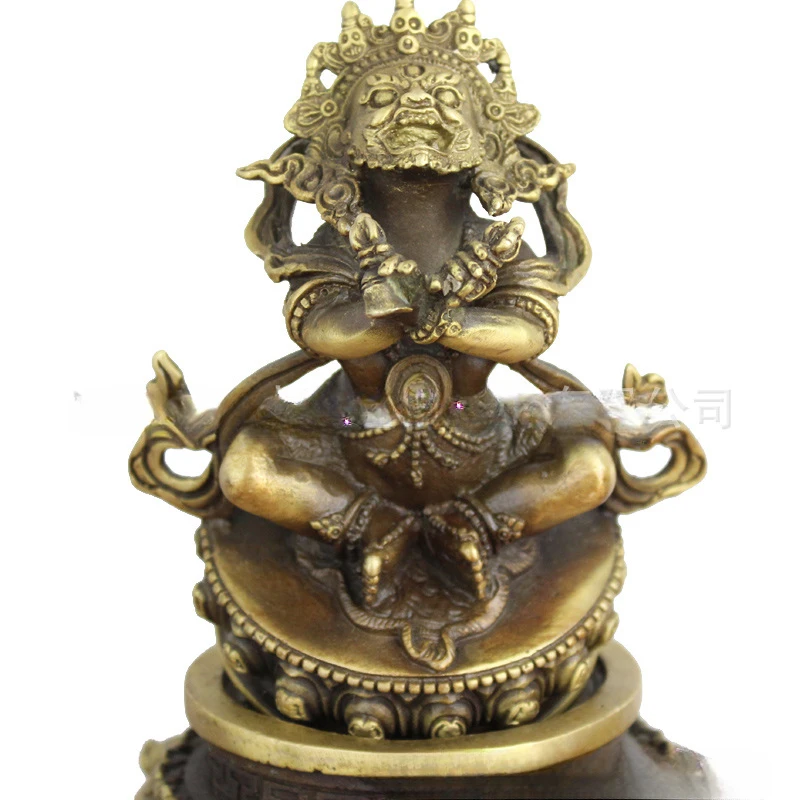 Antique Pure Bronze Amajara Angry Buddha Incense Burner