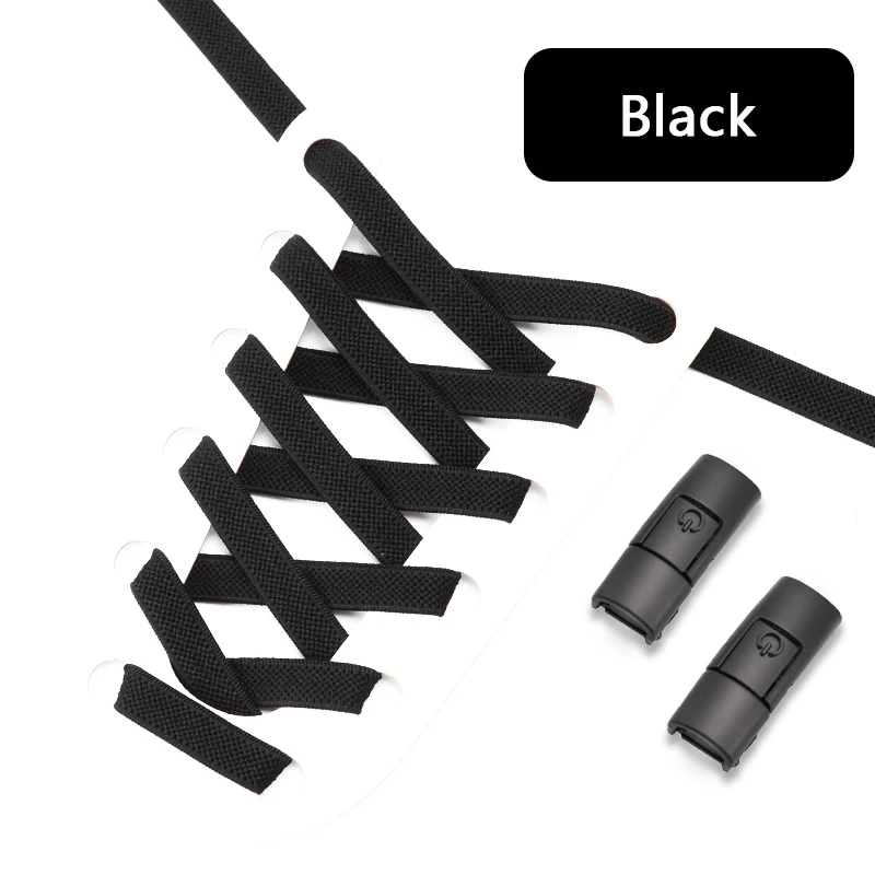 Kleurrijke Press Lock Geen Stropdas Schoenveter Elastische Schoenveters voor Sneakers Sport Tieless Elastische Veters One Size Fit Alle Volwassen Kinderen