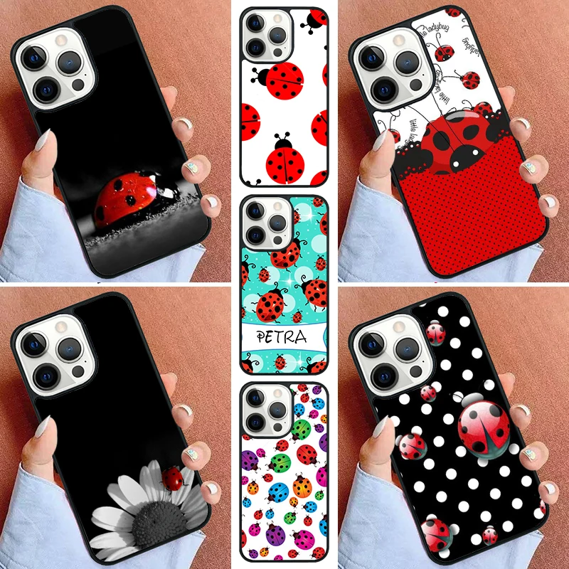 11 Colorful Ladybugs Phone Case For iPhone 15 14 Pro 11 13 12 Mini X XR XS Max SE 2020 6S 7 8 Plus Cover Capa