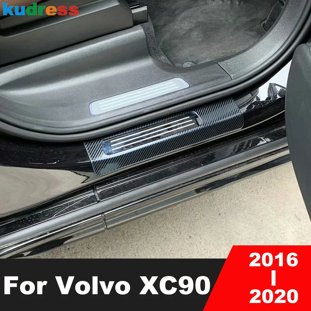 

Накладка на порог для Volvo XC90 XC 90 2016-2018 2019 2020, стальная защитная накладка на педаль автомобиля, аксессуары