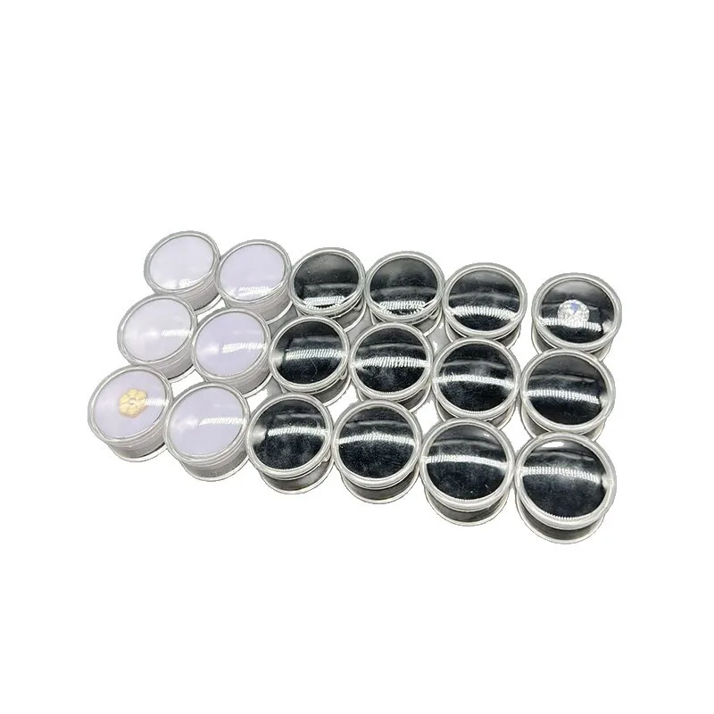 صينية عرض المجوهرات المخملية مع 35 برطمانات جوهرة، علبة وسادة قابلة للفصل من الأكريليك الشفاف الماسي، منظم المقتنيات