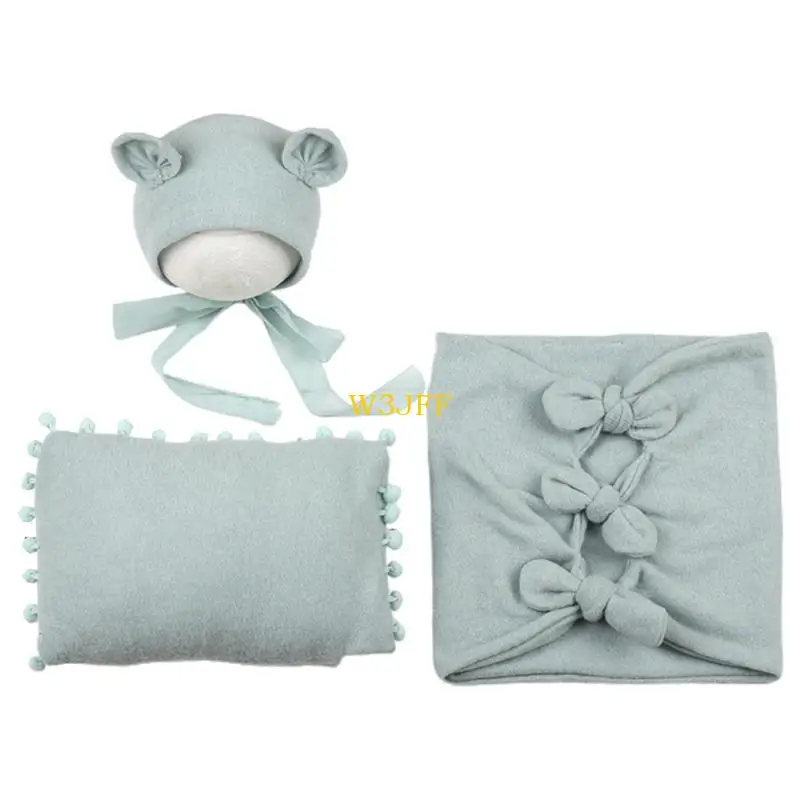 W3JF قماط لف لوسادة الرأس قبعة صغيرة لطيفة للأذنين لأغطية الرأس العمامة