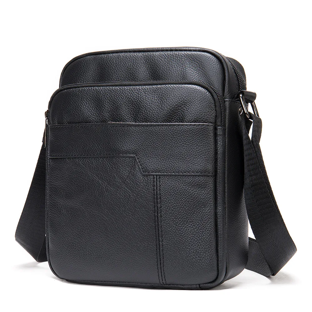 

Men's Shoulder Bags Small Men's Bag Genuine Leather Black Crossbody Bags for Men Flap Man Messenger Bag Male Leather