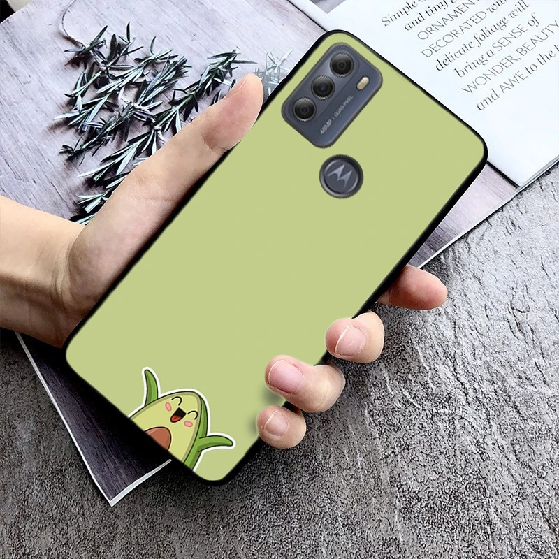 Capa de telefone abacate dos desenhos animados para motorola g84 g22 g32 g34 g52 g10 g20 g30 g60 g60s g13 g50 g54 g62 g53 g72 g85 g24 potência