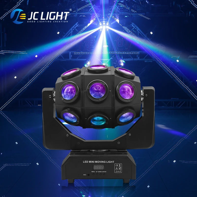 

JC Light Stage Light Dj Disco Moving Beam in Bar 18pcs*10w Rgbw 4in1 Led Beam Fast Moving Head Lights DMX512 KTV Bar