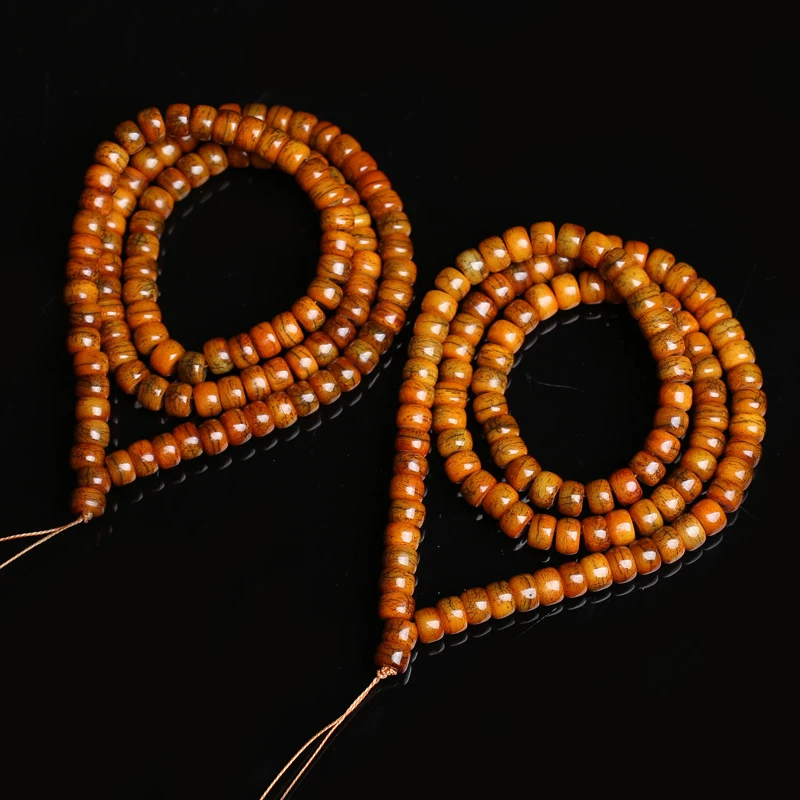 Reprocessed Yak 108 Plain 9X7 Semi-Finished Loose Buddhist Bone Beads