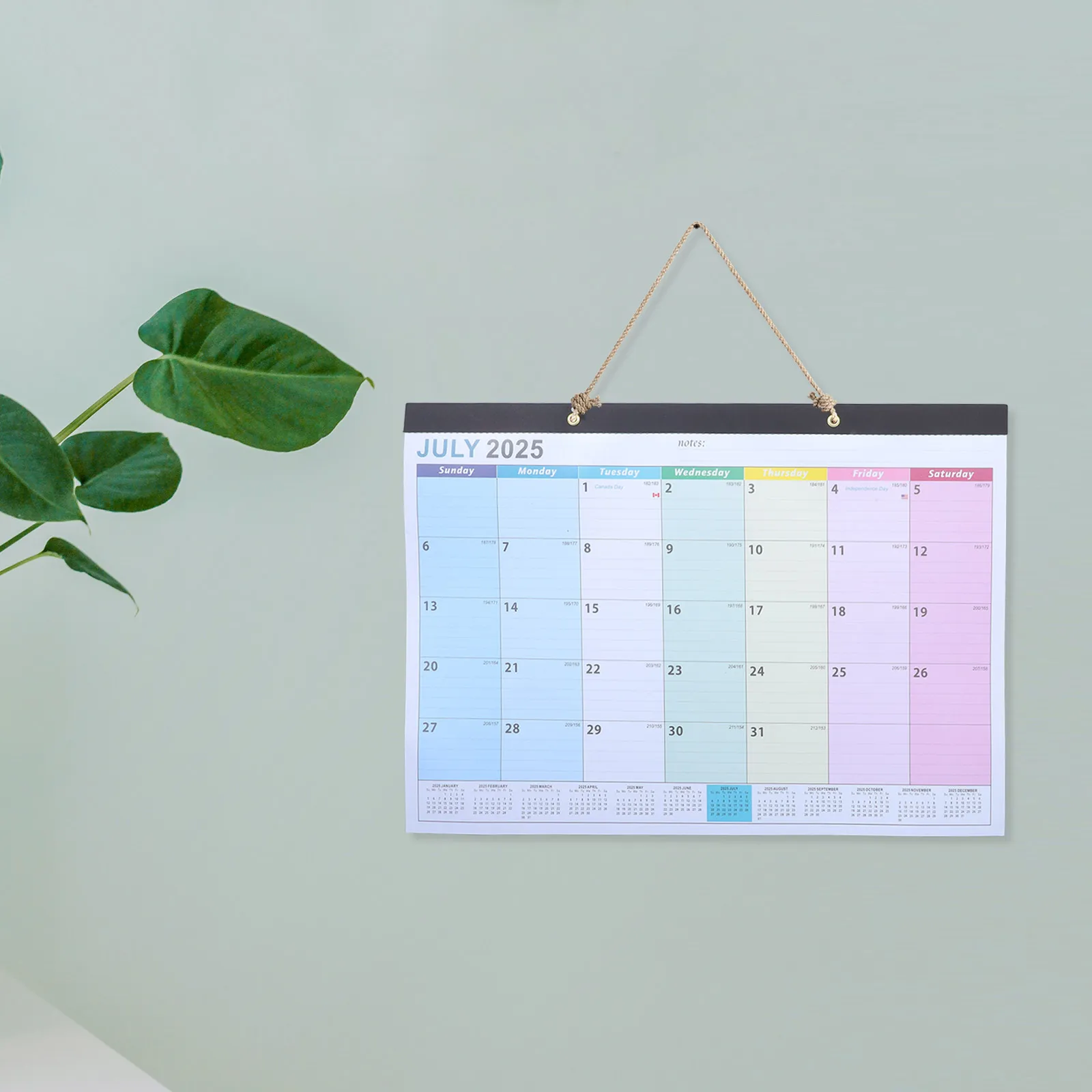 

18pcs 2025 2026 Calendar 18 Month Planner Hanging Desk Yearly Spiral Calendar Large Spiral Classic Office Home School