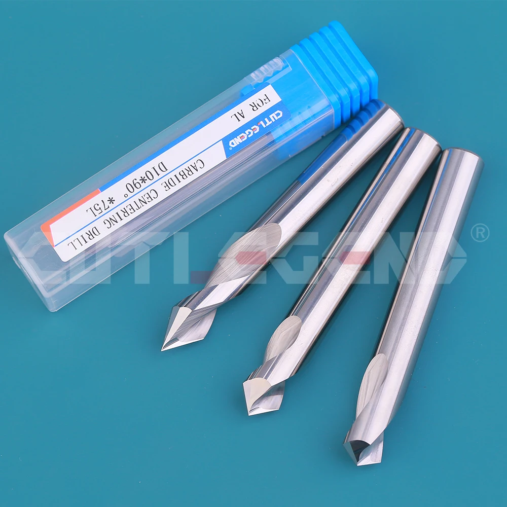 CUTLEGEND CNC Spot Drill Carbide Stub Center Bit 60 90 120 Degree 2-20mm Chamfer Location Prepare Guide Pilot Hole For Aluminum