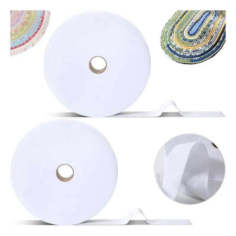 

Extra Thick 1/4 Inch Jelly Roll Batting Strips(2 Rolls), 70 Yards For Rug Making, Quiltting& Fabric Tube Maker Tool