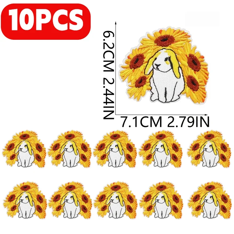 

10/12PCS Wholesale Warm Color Bee English Letter Skull Flower Rabbit Embroidery Cloth DIY Decoration Patch Ironing Bag/hat/cloth