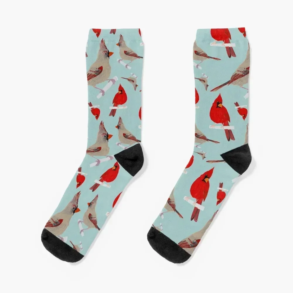 Northern Cardinal Socks ankle kids Socks Ladies Men's