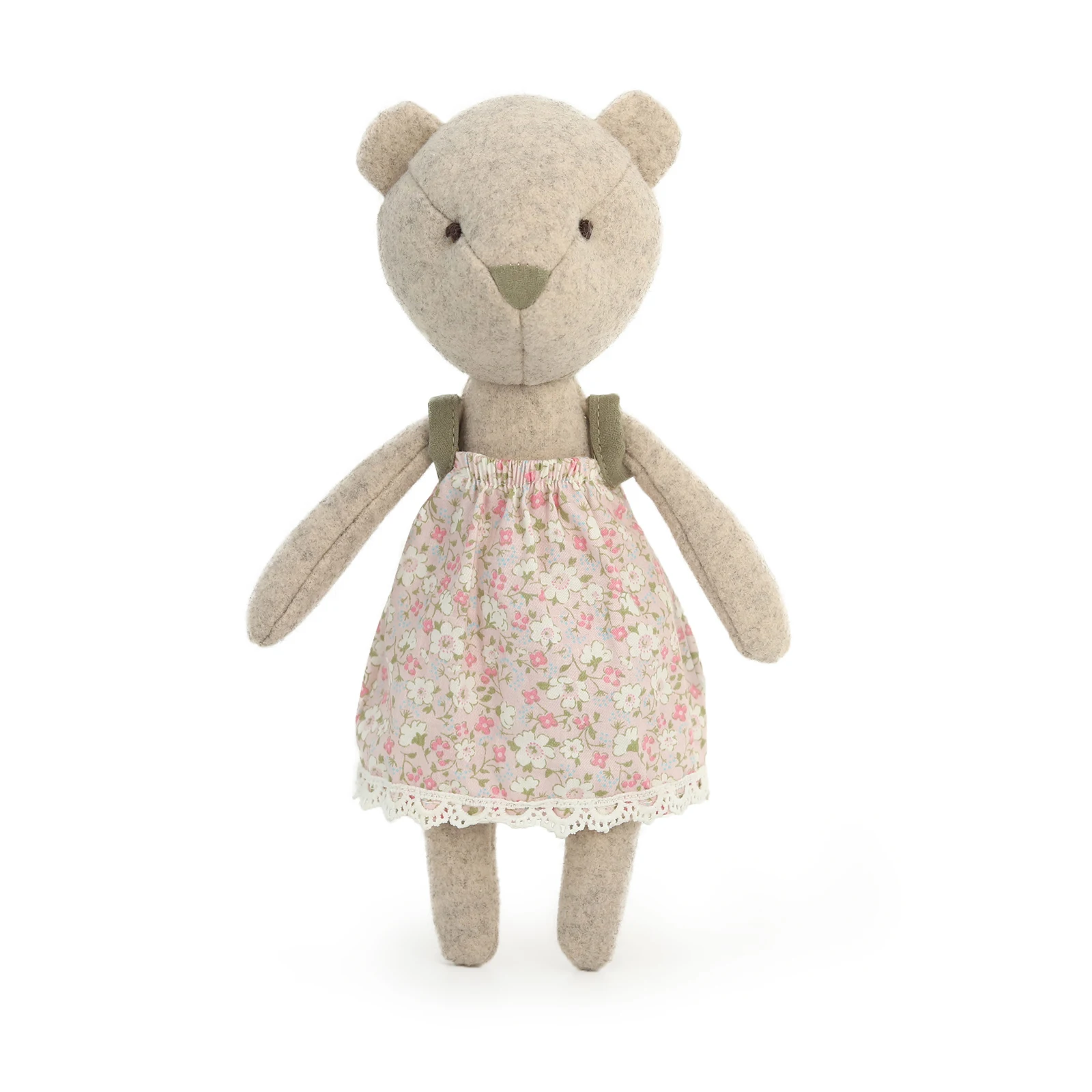

Lovely Bear Stuffed Plush Toy Cute Animal Doll with Dress Baby Sleeping Soothing Toy Kids Birthday Gift Home Decor