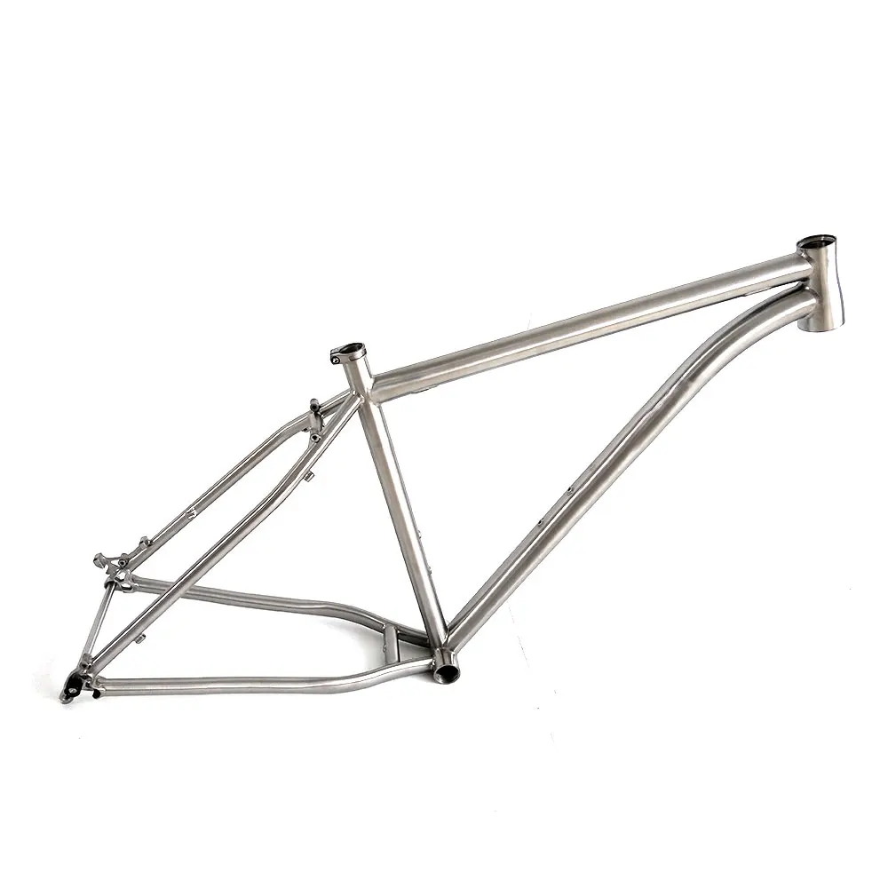 Chinese Titanium Fat Bike Frame, Fat Tire MTB, Bicycle Accessories, Beach Frame, Ultra Light, 26, 27.5, Snow, Fatbike Parts