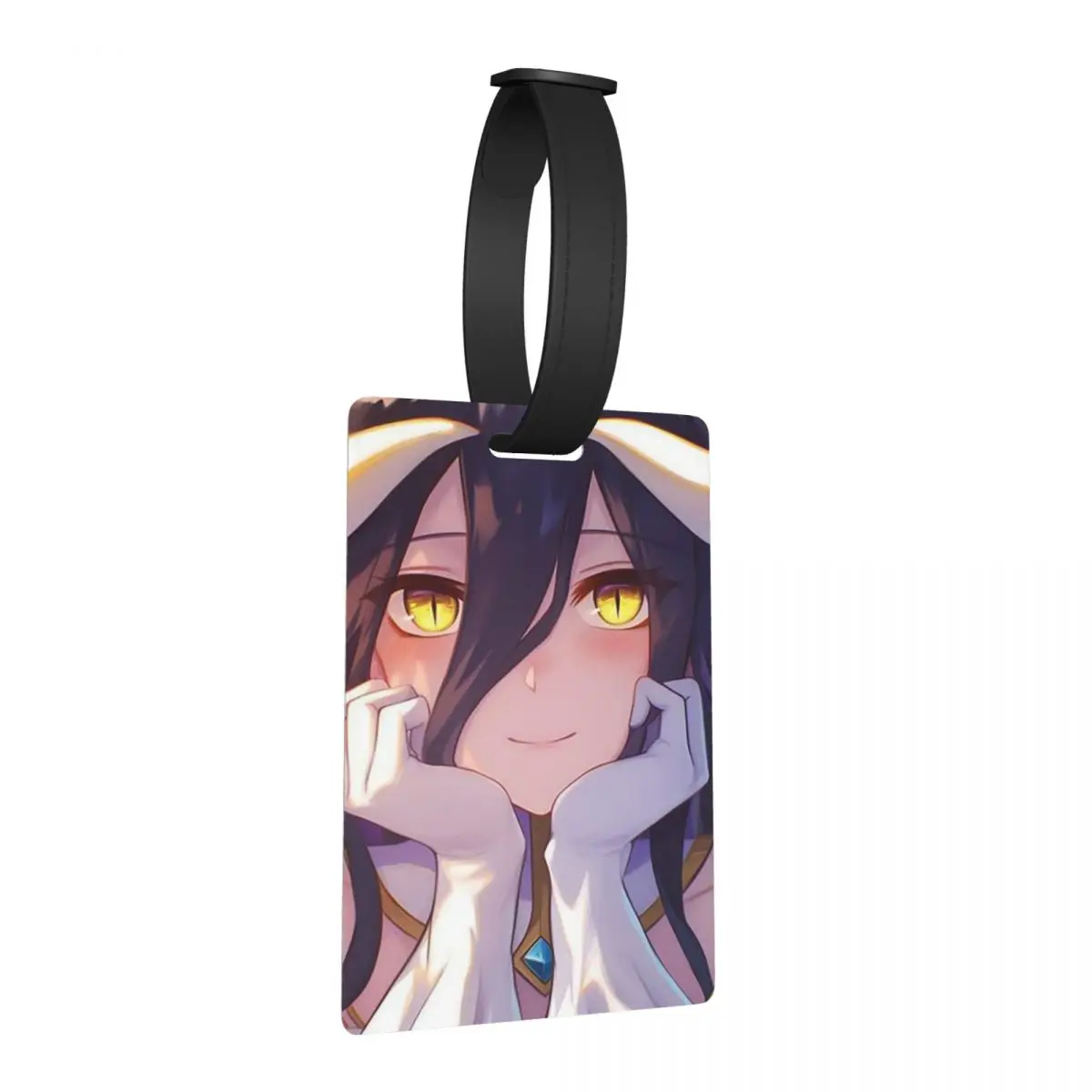 

Бирки для багажа Adventure Anime Albedo Overlord, аксессуары для чемоданов, этикетки для путешествий, держатели для багажных бирок, идентификаторы для имени и адреса