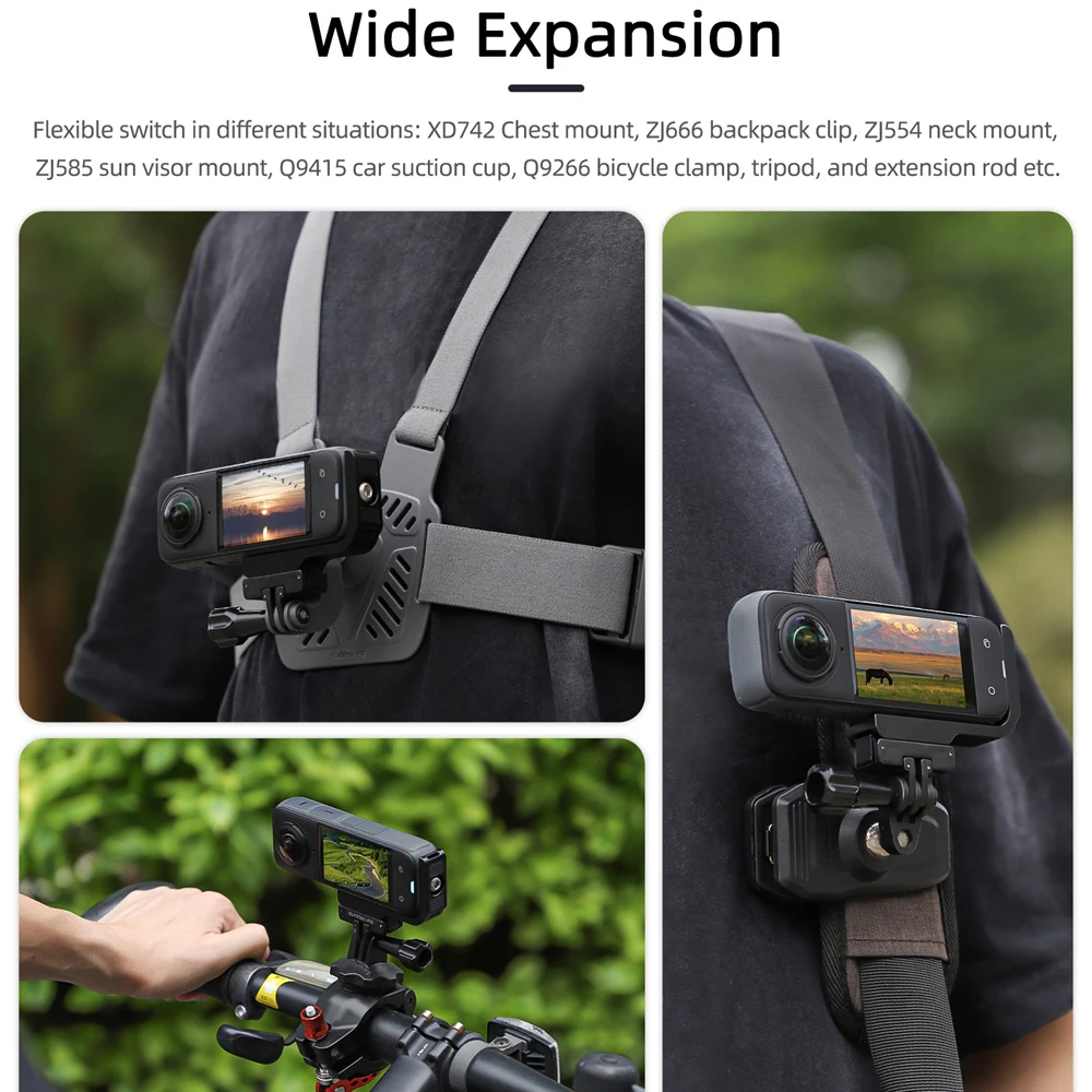 Untuk Insta360 X4 braket magnetik berbentuk L, dudukan dasar braket vertikal, Kit aksesori kamera adaptor variabel untuk Insta360 X4