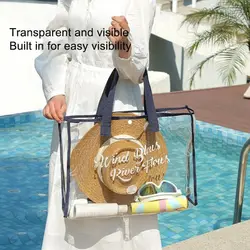 Borsa cosmetica portatile impermeabile trasparente 1PC Borsa da viaggio trasparente Borsa da spiaggia in PVC alla moda