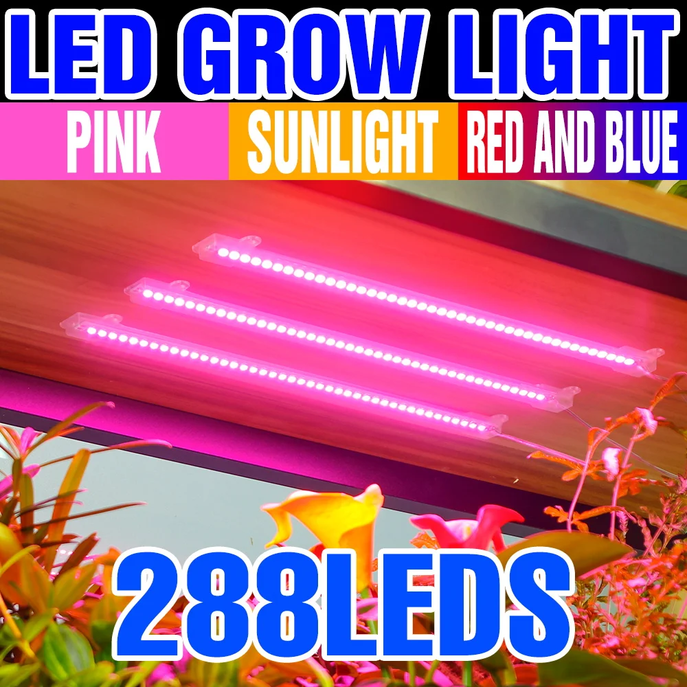 USB DC5V LED Grow Light Strip Full Spectrum Plant Cultivation Fill Lamp With 24 Hour Timing For Potted Fruit Hydroponic Lighting