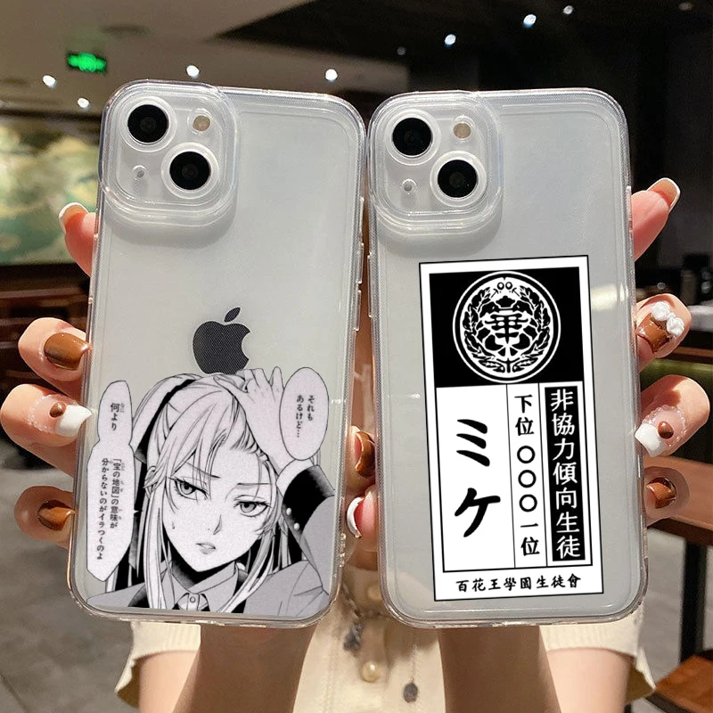 Anime Kakegurui Jabami Yumeko Phone Cover For iPhone 11 12 13 14 15 16 Pro Max X XR XSMax 16Plus 13 Mini Soft Silicone TPU Case