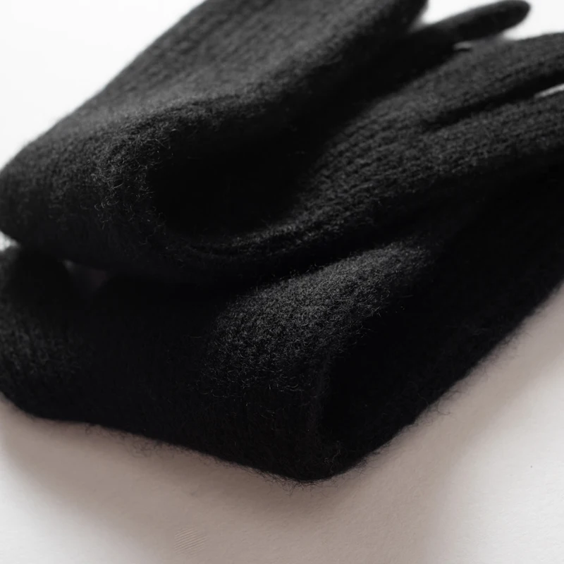 MERRILAMB Herbst Winter Handschuhe Frauen Hohe Qualität Kaschmir Stricken Weiche Warme Touchscreen Fäustlinge Stretch Solide Volle Finger Guantes – Detail 25